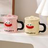 Креативная милая керамическая чашка с крышкой, высокая ценность, бытовая, для пары, для воды, подарочная коробка, сувенир высокого класса, подарочная кружка