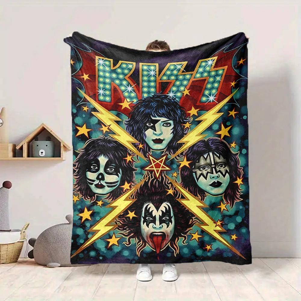 1 шт. Плед группы KISS, Плед для дивана, кровати, Путешествий, Кемпинга, Гостиной,