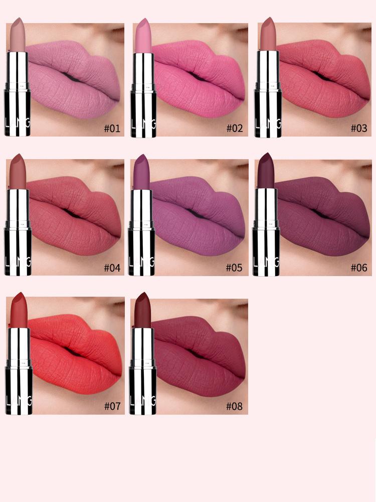 Langmanni Разноцветная серебристая матовая помада не так легко прилипает к чашке, показывая цвет