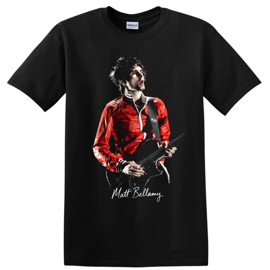 Matt Bellamy Rock Guitar Performance T Shirt Music Icon Stage Pose Tee