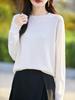 Женский кашемировый свитер Qinghe Cashmere 50% шелк 50% шерсть Осень и зима Кашемировый пуловер Мягкий и теплый