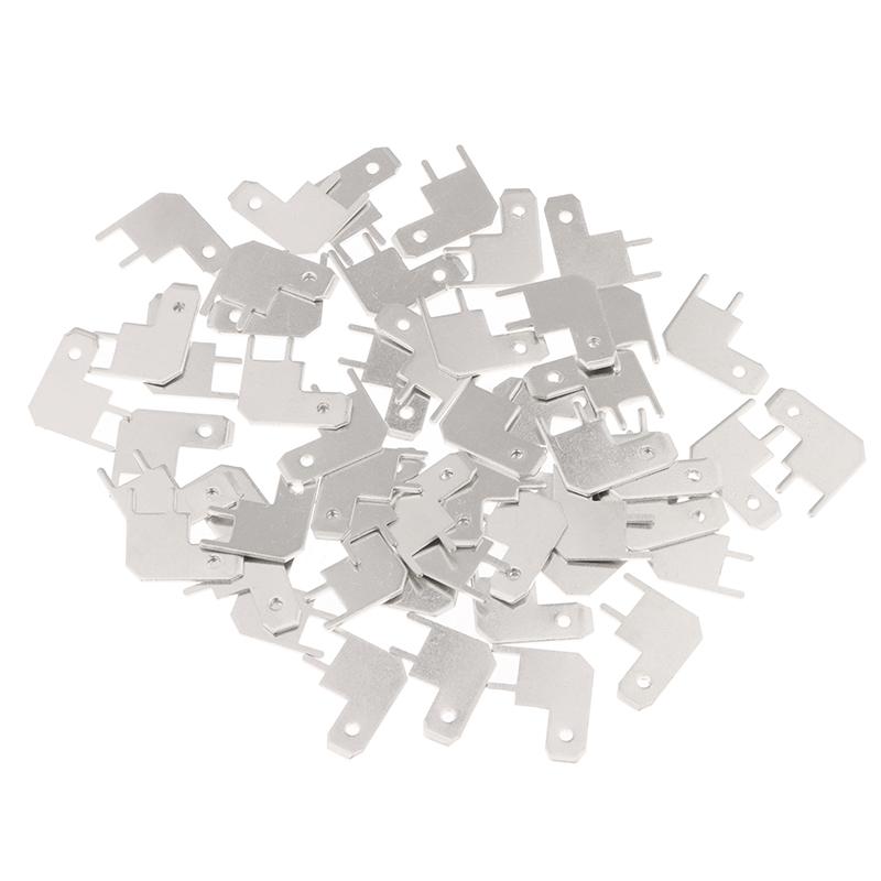 50Pcs 4.8/6.3 Flag-Shaped Inserts Pcb Circuit Board Insert Pcb L-Shaped Corner Solder Thickness 0.8Mm Welding Sheet