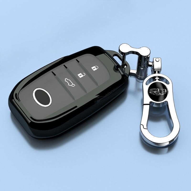 Роскошный подвес-чехол для ключа для Toyota Highlander 2025 – Унисекс, Полностью закрывающаяся пряжка с гибридной цепочкой 380T