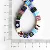 63Pcs High Quality Cube Multiple Patterns Smooth Glass Beads For Jewelry Decoration Making DIY Bracelet Necklace Earring