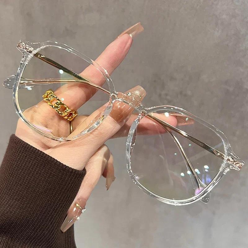 Oversized Frame Transparent Presbyopia Glasses Ultra Lightweight Black Frame Reading Glasses Anti Blue Light High-definition Glasses