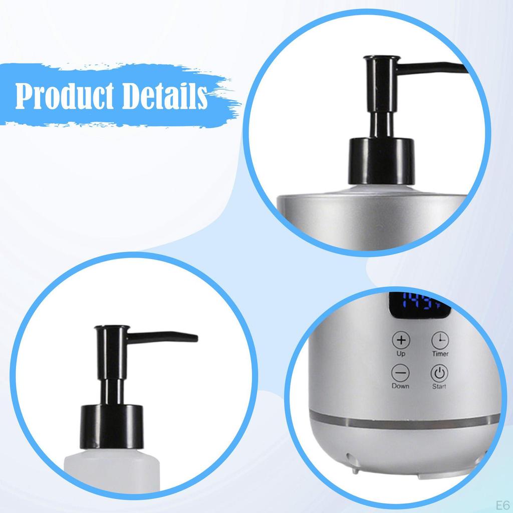 Massage Oil Warmer Salon Multifunction SPA with Bottle Dispenser Black