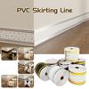 1 рулон ПВХ Водонепроницаемая Плинтусная Отделочная Лента Утолщенная Самоклеящаяся Антиколлизионная Настенная Поясная Наклейка Декор Гостиной Дома