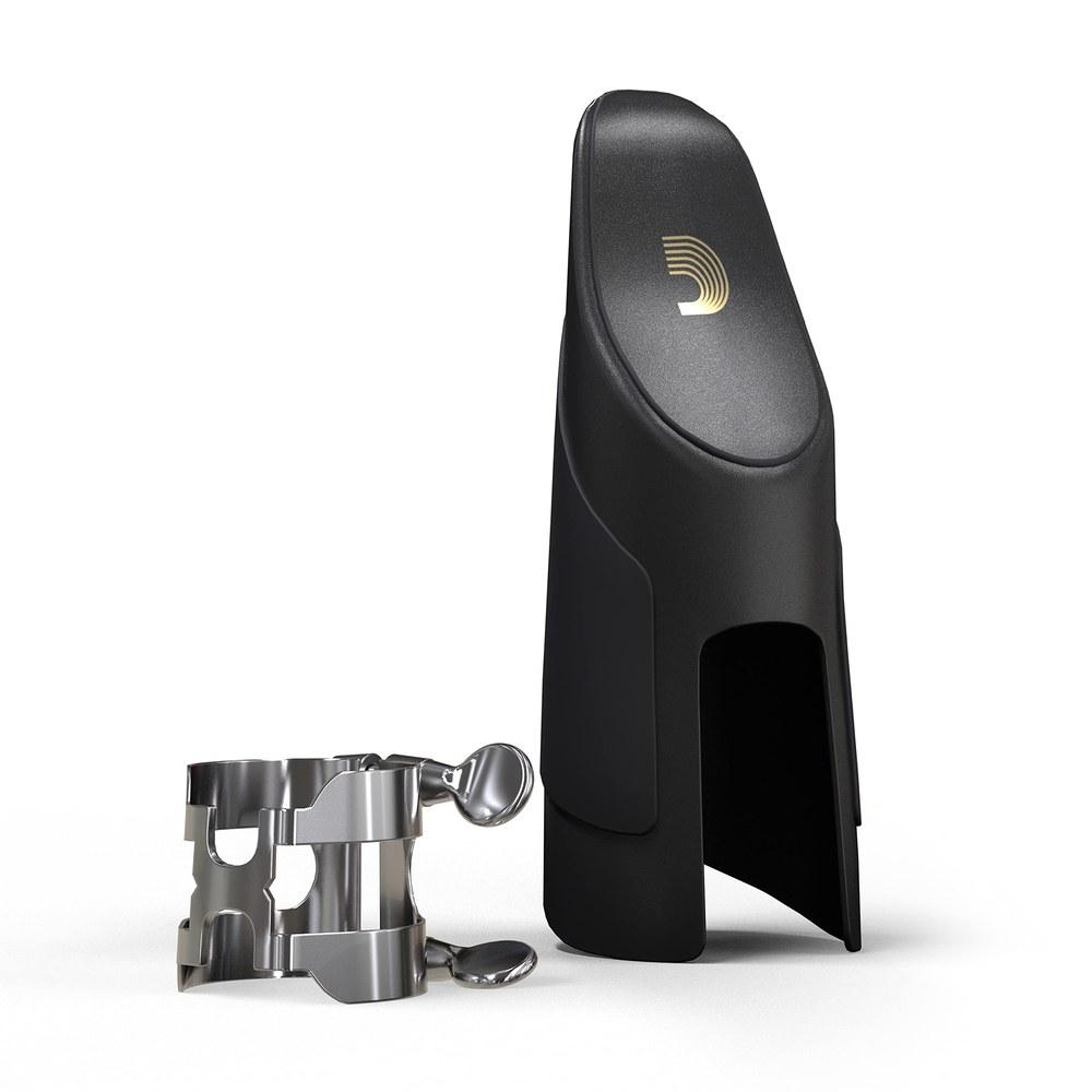 D'Addario WoodWinds Ligature and Cap for Alto Saxophone HAS1S Silver Plate