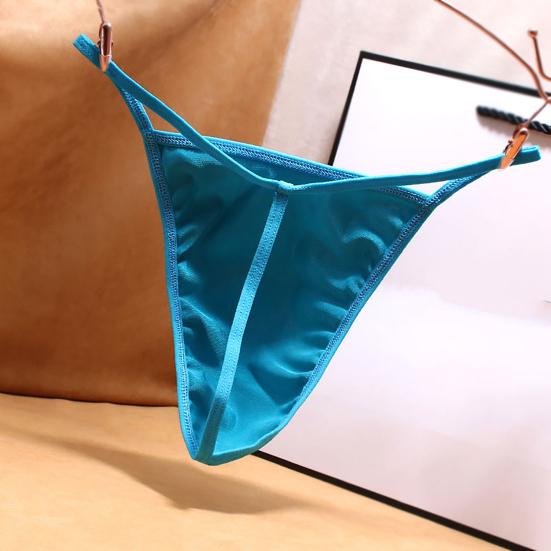 Мужские стринги U-образной формы с низкой посадкой, однотонные, U-образные с открытыми бедрами, нижнее белье для дома