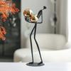 Light Luxury Creative Metal Ball Figure Sculpture Ornaments Home Living Room Model Room Exhibition Hall Abstract Art Decorations