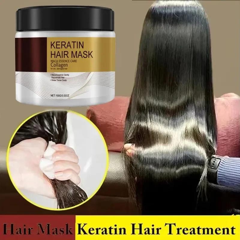 1PC Professional Natural Repair Magical Hair Mask Prevent Dryness Split Ends Repair Damage Frizz Tangles 5 Seconds Soft Smooth Care