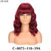 LISI HAIR Synthetic Short Wave Dark Hair Wigs With Bangs Wig Roots Heat Resistant Fiber Fluffy Hair For Women Cosplay Wear