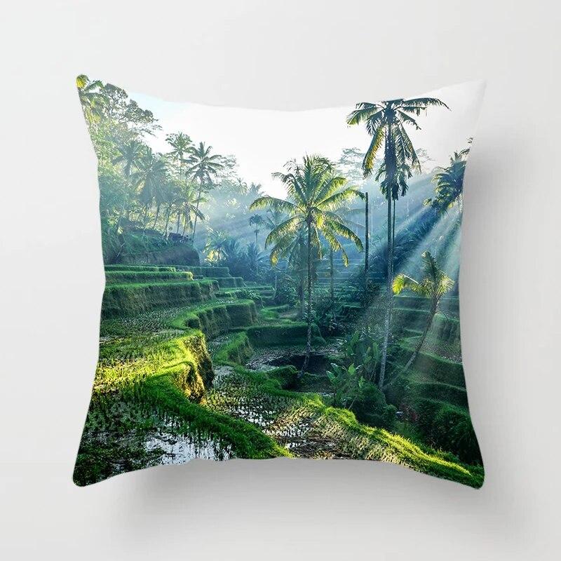 Landscape  Sunrise Sunset Scenery Pillow Cover Sofa Decoration Car Office Seat Cushion  Room Home