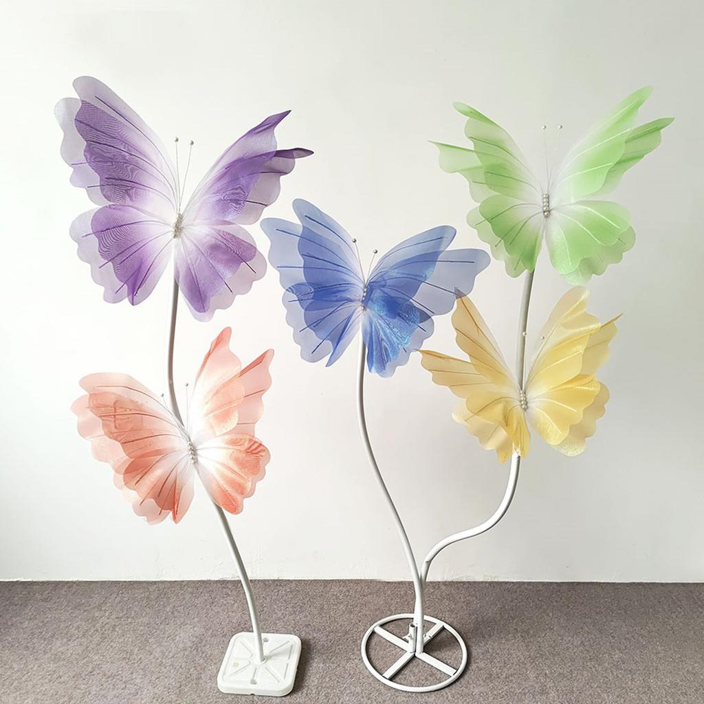 3D Handmade Gauze Artificial Butterfly Wall Decoration for Wedding Reception Backdrops Decoration Party Centerpieces