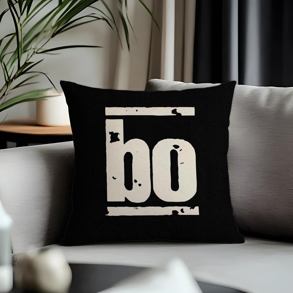 Fashion BBohse Onkelzful Cushion Cover Antidustmite Pillowcase Invisible Zipper Silky Short Plush Sofa Cushion Cover
