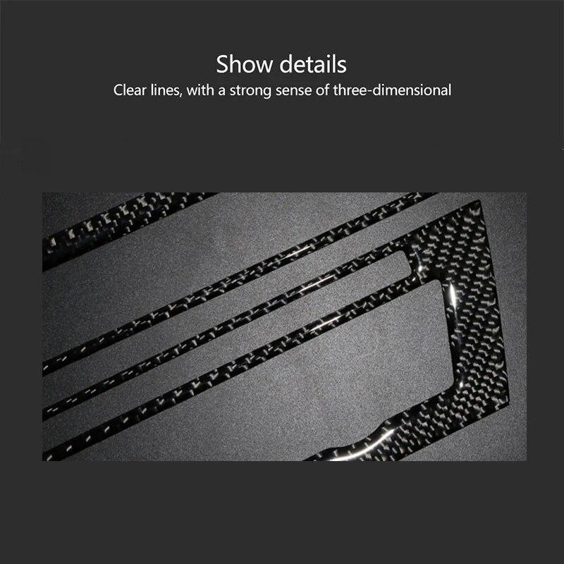 Наклейка на панель управления CD-плеером кондиционера автомобиля из настоящего углеродного волокна для BMW 5 серии F10 2011-2017 автомобильные аксессуары