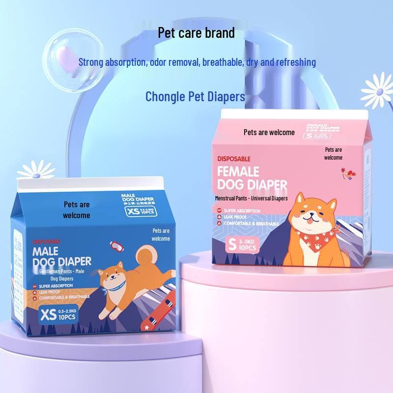 Одноразовые подгузники для собак Pet Joy: Женские менструальные прокладки и мужские подгузники