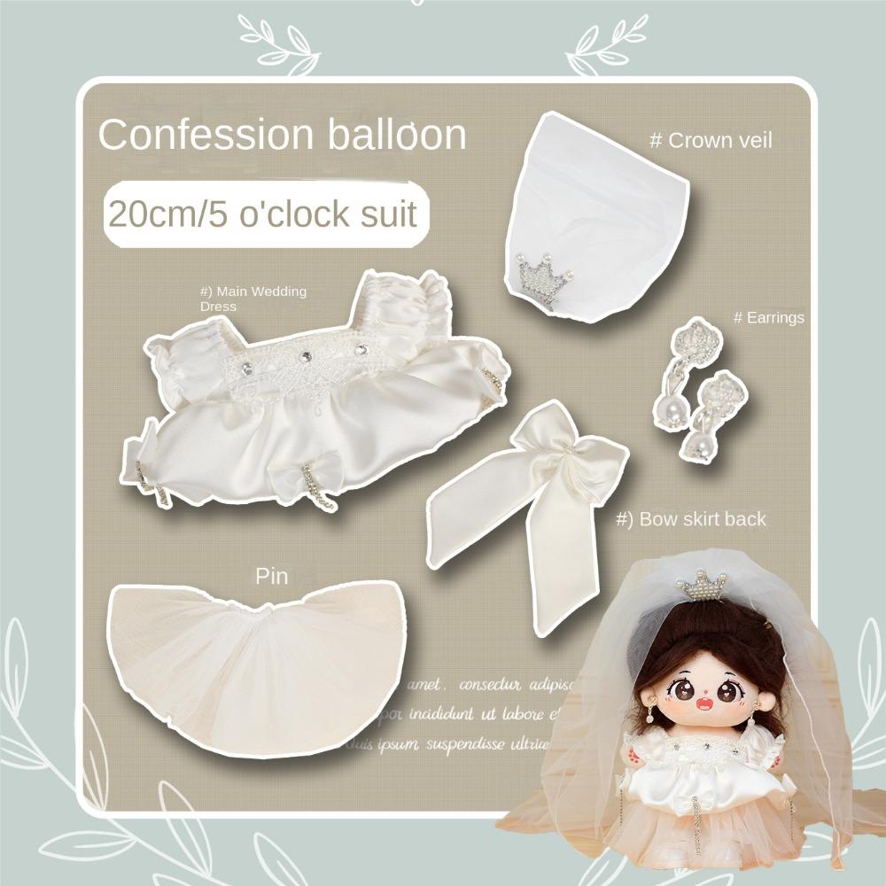Cute Clothes for 20cm Cotton Doll Jumpsuits Skirts Suits Children Toys Gift Jumpsuits  (No Doll)