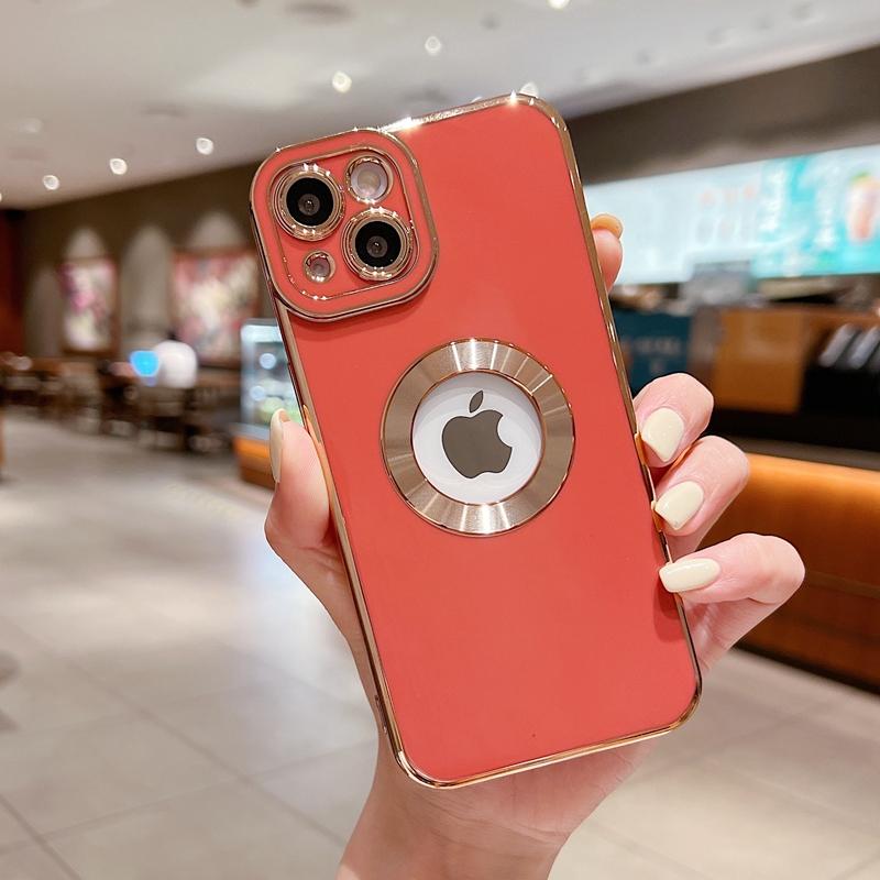 Роскошный мягкий гальванический чехол для телефона iPhone 11 12 13 14 15 Pro Max XS X XR 7 8 Plus, мини-полый силиконовый чехол