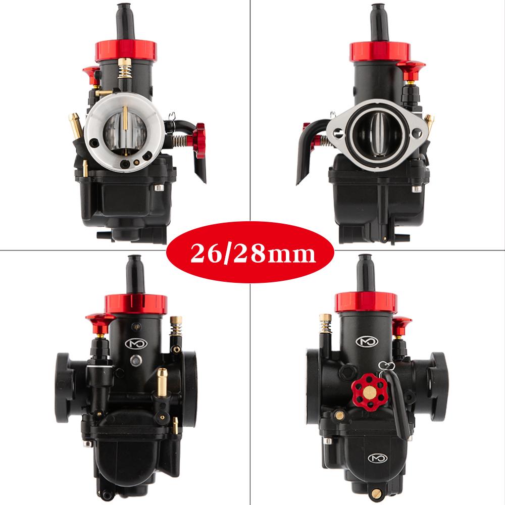 PE17 19 22 24 26 28 мм Карбюратор С Жиклером Для Yamaha Kawasaki Honda 2-тактный 4-тактный Фланцевый Двигатель Мотоцикла Питбайк Мопед Скутер