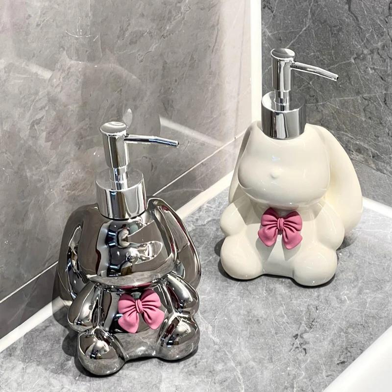 Dispenser for Liquid Soap Hand Sanitizer Bottle Empty Bottle Cartoon Cute Press Bottles Shower Gel Dispenser Bottleds Bathroom