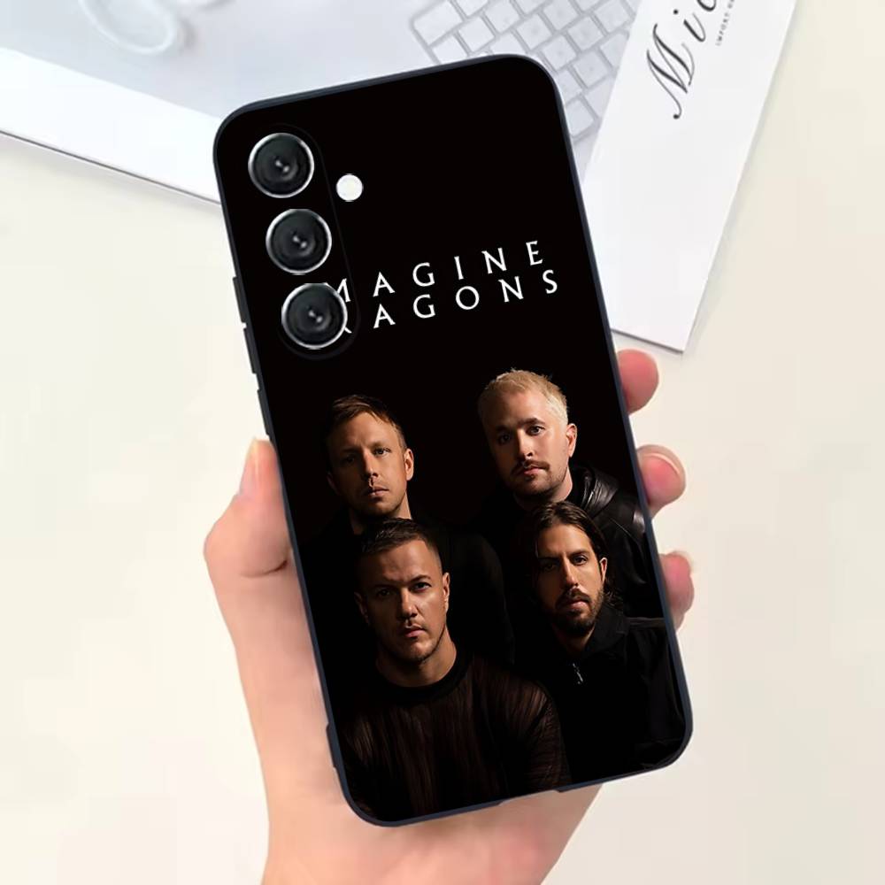 Чехол для телефона из резинок Loom Band Imagine Dragons для Samsung Galaxy A13, A21s, A22, A31, A32, A52, A53, A71, A80, Мягкий черный корпус