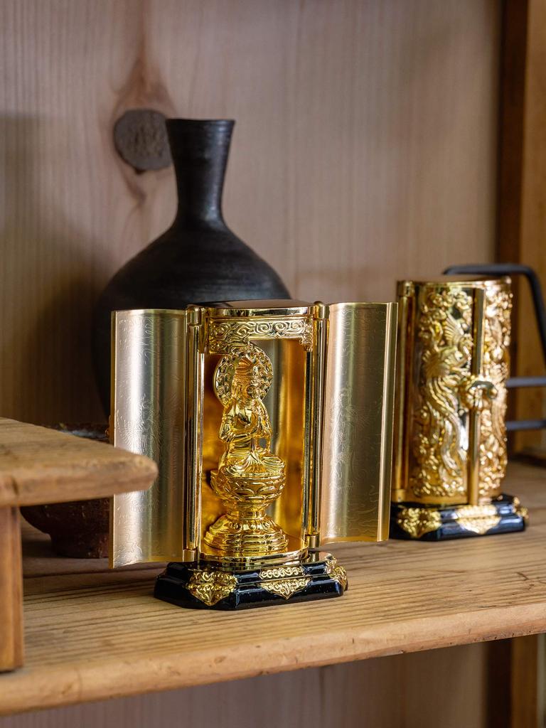 Статуя Будды Сейши Бодхисаттва с Дзуси Буддист Кейаки Ватанабэ в год Зодиака Хранитель основное изображение Зодиак Такаока медная посуда (золото