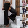 New Women's Casual Wide Leg Pants Comfortable Straight Cut Long Trousers Thin Sle Autumn Collection
