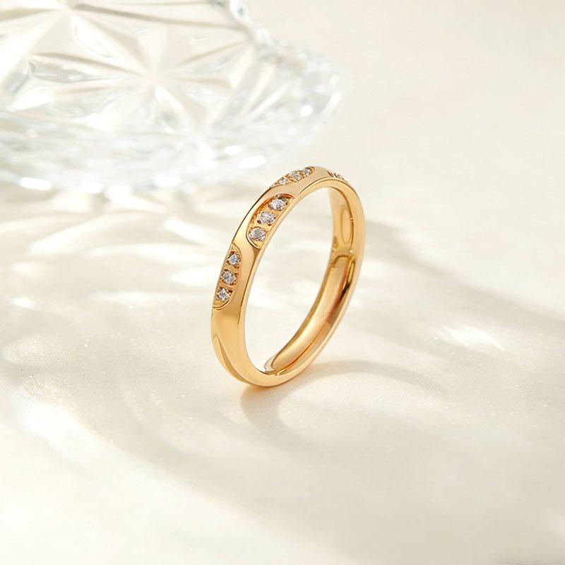 Fashionable and Versatile Bayside Titanium Steel Ring Women's High-Quality Exquisite Index Finger Accessory