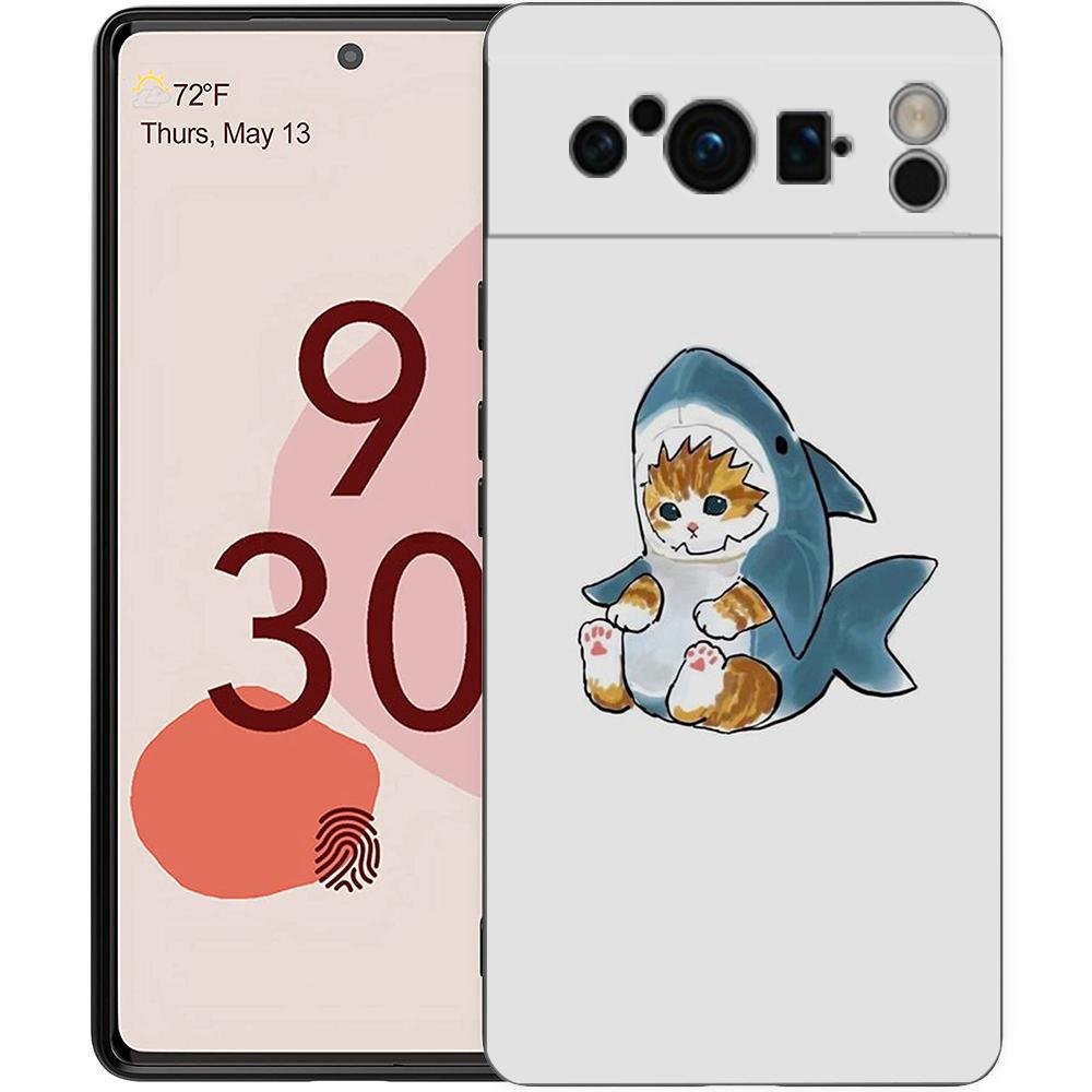Милые Животные Мультяшный Кот Чехол для Телефона Обложка для Google Pixel 8 7 6 7A 6A Pro 5G Ударопрочный Силиконовый Мягкий 8 Pro 5G Чехол Чехлы Сумки