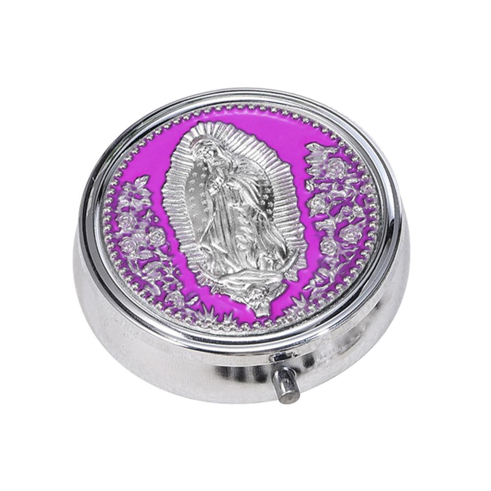 Classic Wowser Our Lady Prayer Rosary Storage Box Metallic Versatile Metal Gift Box Elegant Exquisite Jewelry Case Church Events