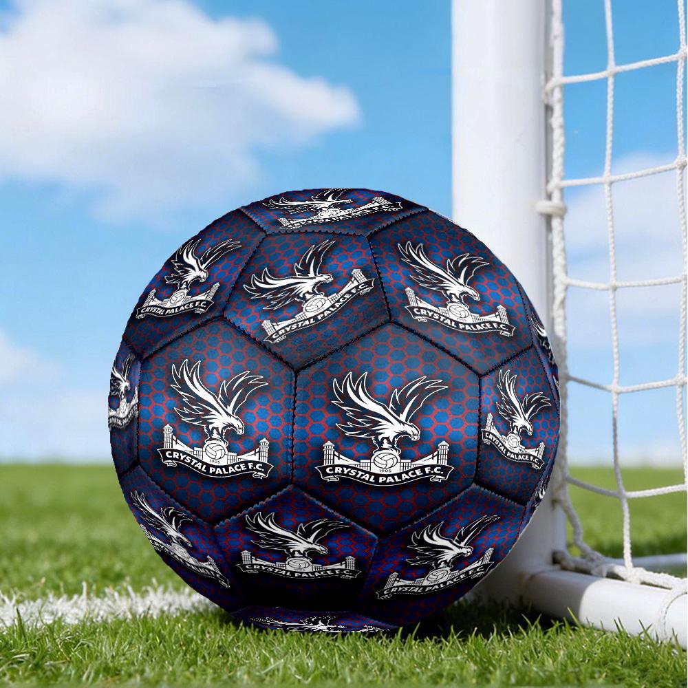 Crystal Fc Crest Printed Size 5 Soccer Balls, High-Quality, Anti-Slip, Protective Football, A Unique Gift , Birthdays, Christmas Gifts