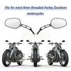 Универсальные мотоциклетные черные боковые зеркала заднего вида для Harley Touring Road King Dyna Softail FLHTC Classic Sportster XL 1200 883