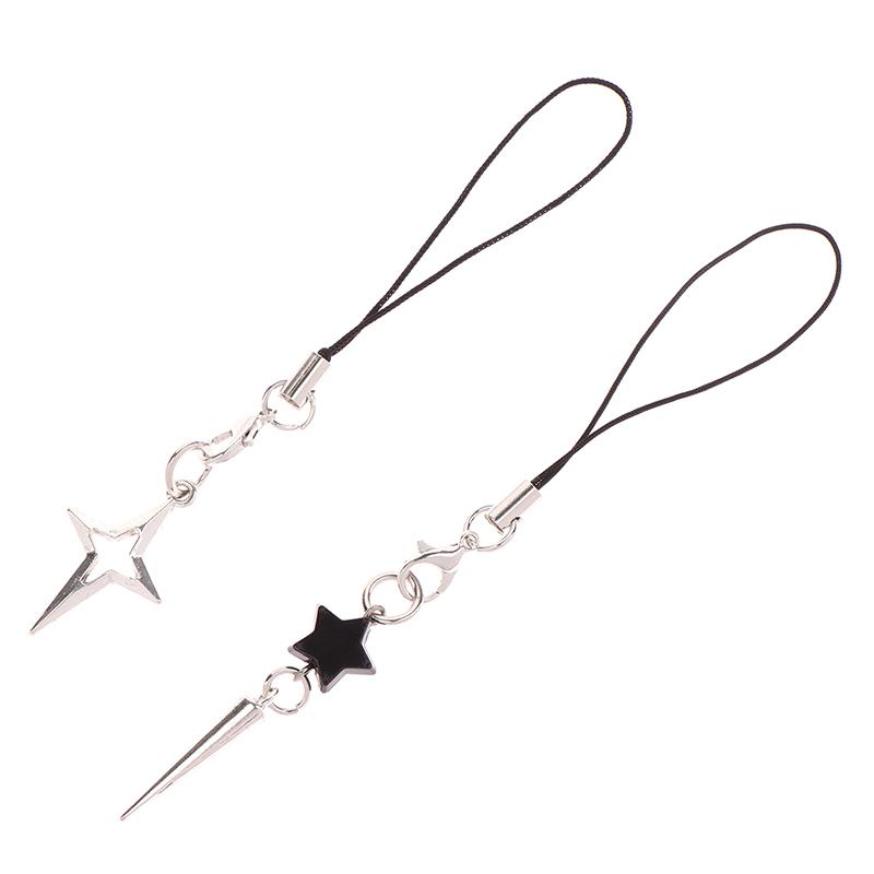 Подвеска-бабочка со звездой и крестом, ремешок для телефона для девочек, минималистичный декор для сотового телефона Y2K