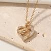 Подвеска в форме сердца для женщин 2025 Новая мода Золотая цепочка из нержавеющей стали Свадебные украшения и аксессуары