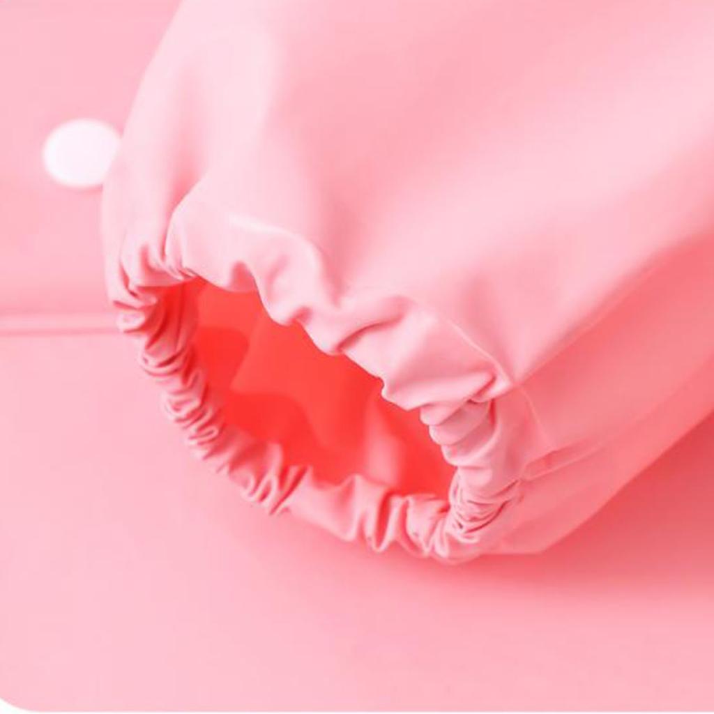 Kids Raincoat Sakura Pink Cute Waterproof Lightweight Durable Kids Rain Jacket with Backpack Slot