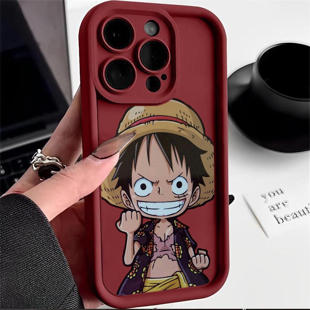 LZ28 One Piece Luffy Gear 5 Silicone Phone Case for iPhone 11 13 14 15 16 Pro Max 7 8 16 Plus 12 Mini XS Max XR Shockproof Back Cover