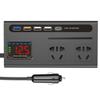 Car and Truck Inverter: 12V/24V To 220V Converter with USB and Fast Charging Ports.