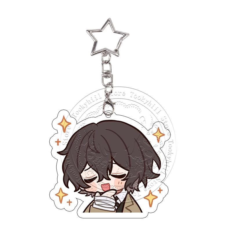 Акриловый брелок Bungo Stray Dogs Дазай Осаму Эдогава Рампо Накадзима Ацуси Милый Изысканный Брелок-подвеска для сумки
