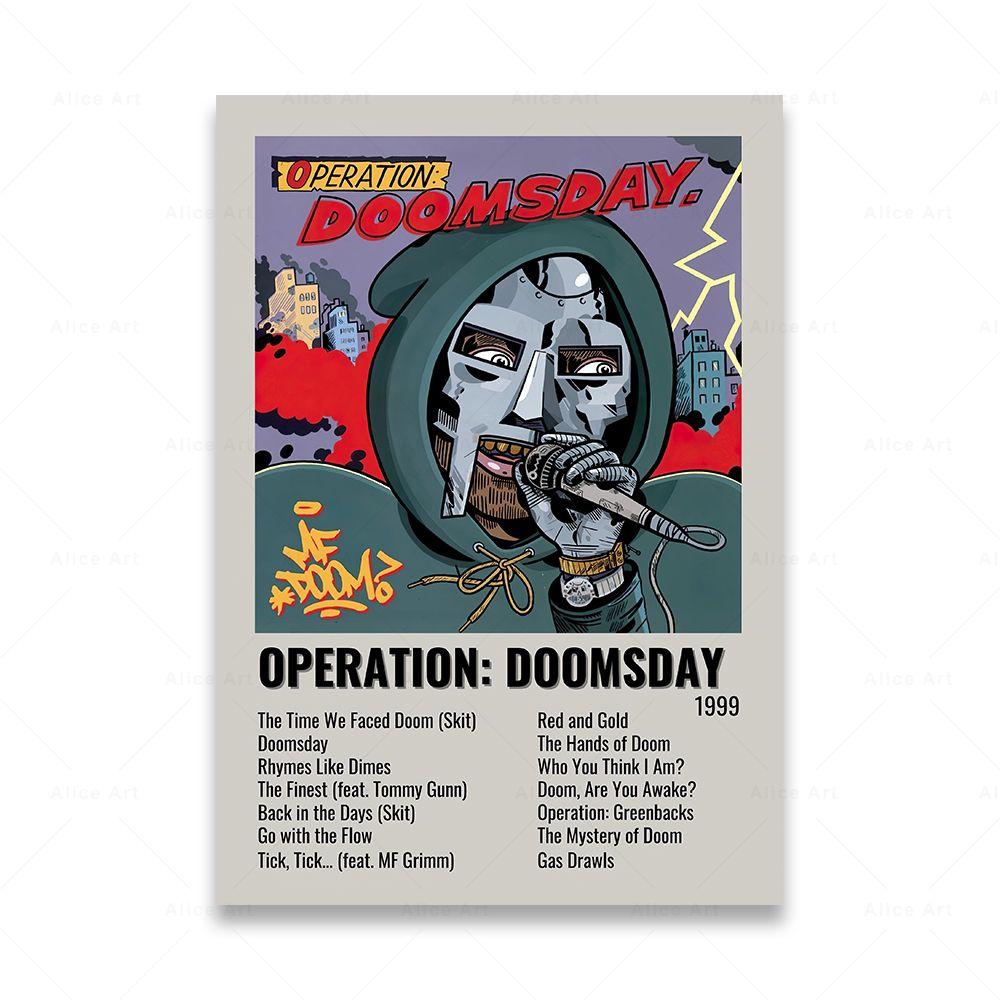 Певица Madvillain MF Doom плакаты Декор комнаты Хип-Хоп Рэп Музыкальный Альбом Звезда Настенная Картина на Холсте Для Гостиной Домашний Декор