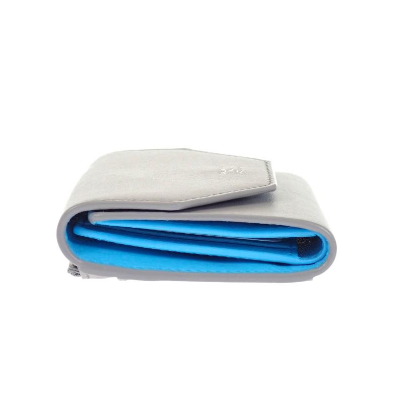 BALENCIAGA  7861732AABX1164 Tri-fold wallet gray/blue Calfskin Women