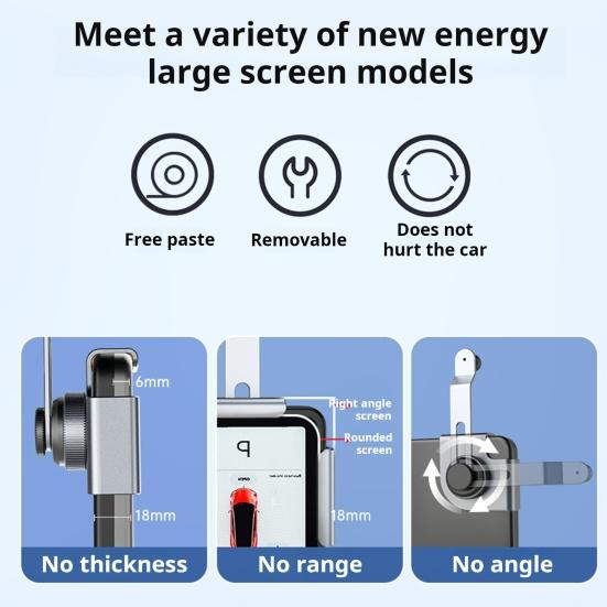 Держатель для телефона Магнитная подставка для мобильного телефона Регулируемый угол высокой устойчивости Простой в установке держатель для телефона для Tesla 3/Y