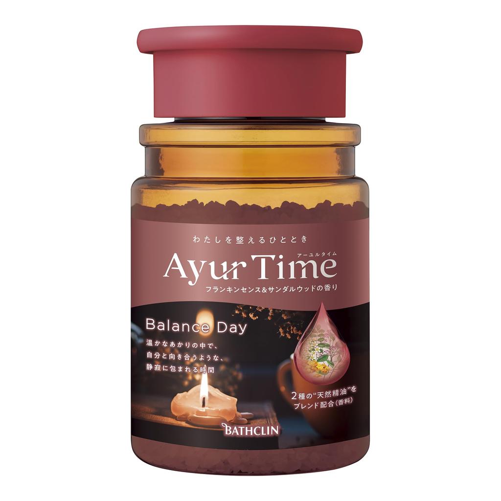 Ayurtime Balance Day Bath Frankincense Sandalwood 520g Bottle 13 Natural Essential Oils Salts, & Scent, (Approx. Servings),