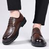 Classic Men Shoes Black Brown Genuine Leather Oxfords Business Lace Up Comfortable Sneakers Casual Shoes Non-Slip Outdoor Shoes