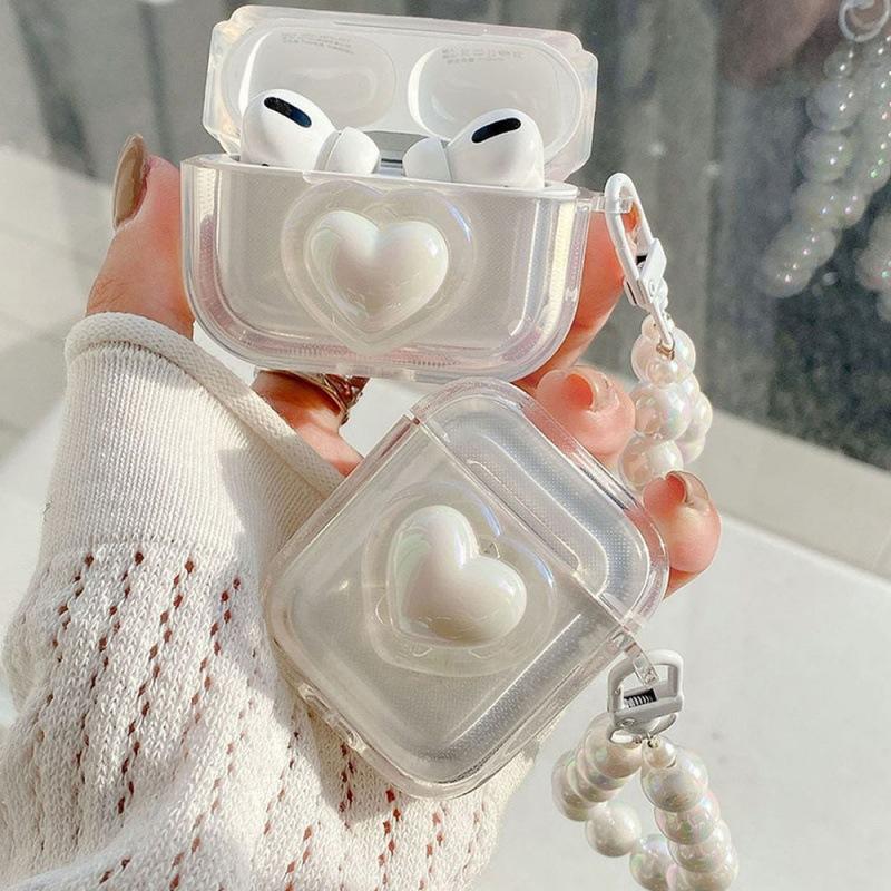 Простой корейский трехмерный двойной сердечко для защитного чехла AirPods1 AirPods третьего поколения Apple airpo