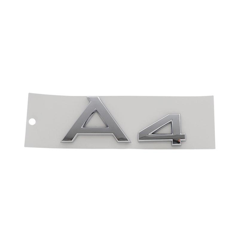 3D Premium A1 A2 A3 A4 A5 A6 A7 A8 Letters for Car Styling Accessories Car Engine Hood Fender Trunk Tail Rear Decal Emblem Badge Sticker