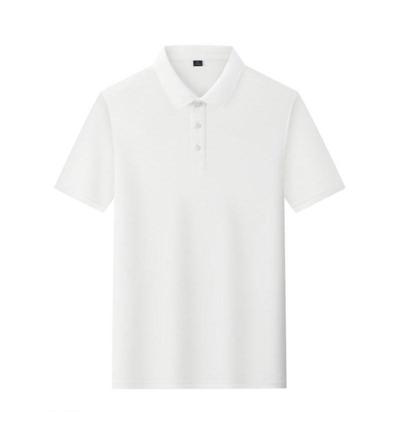 Женская и мужская однотонная футболка летняя с лацканами и короткими рукавами YG-2251/252