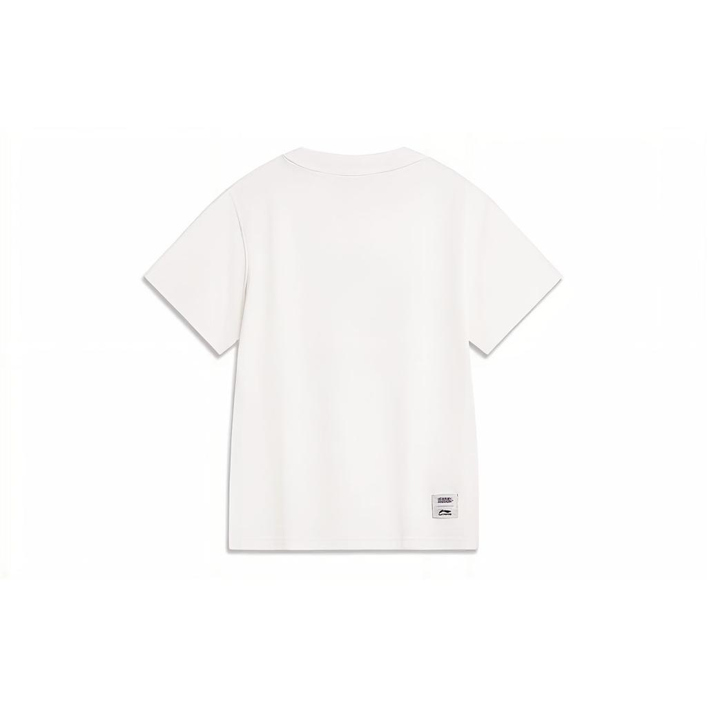 Футболка с коротким рукавом и круглым вырезом Li Ning X League Of Legends Pool Party, женские топы, цвет не совсем белый ATST808-1