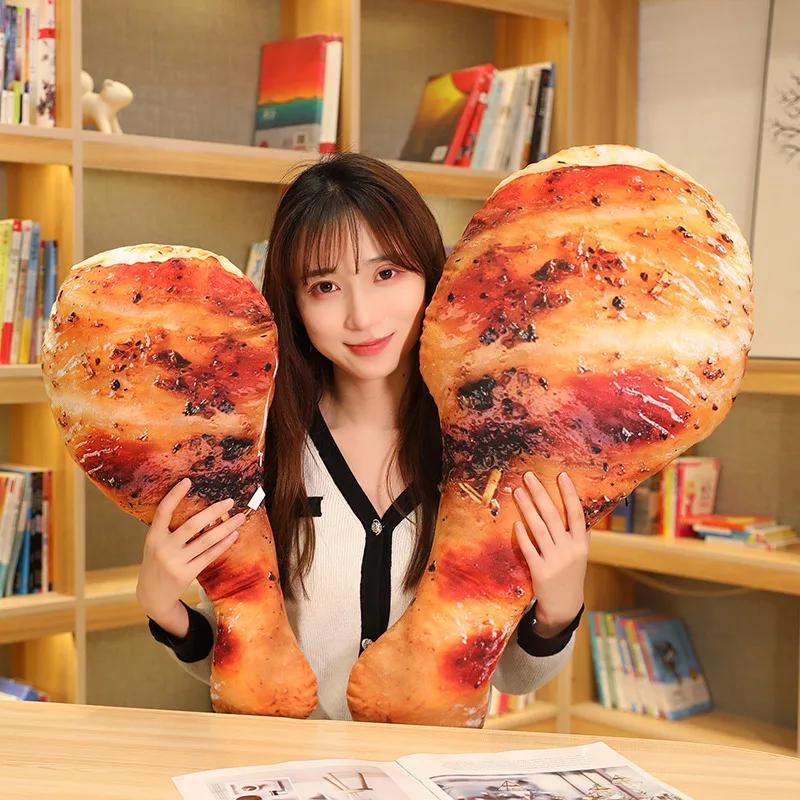 Имитация куриной ножки в стиле реальной еды, подушка для комнаты, декоративная мягкая, высокого качества, для подарков на день рождения, сумка-подвеска