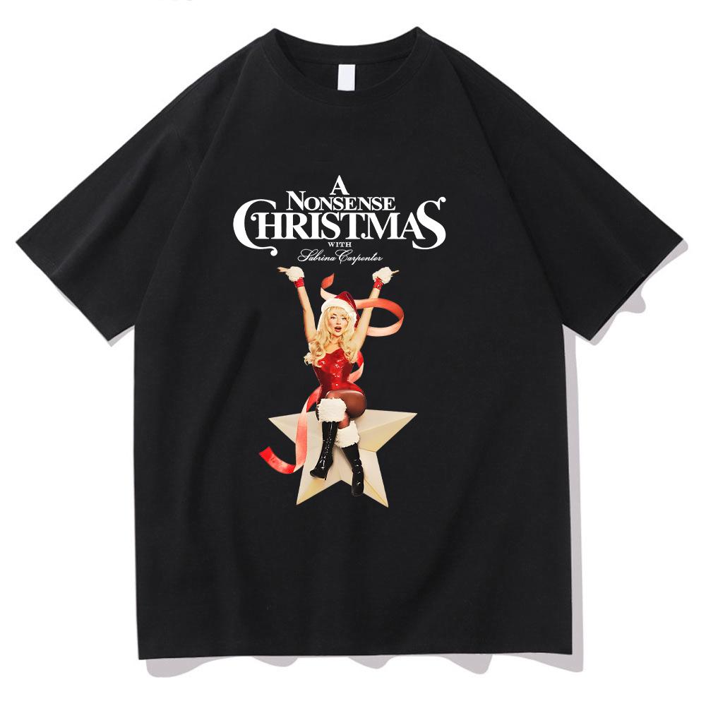 A Nonsense Christmas with Sabrina Carpenter Tshirt New Fashion Women Tshirt Long Sleeve Tees Unisex  Top Casual